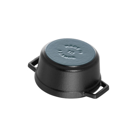 Cast Iron - 0.25-qt Mini Round Cocotte - Black