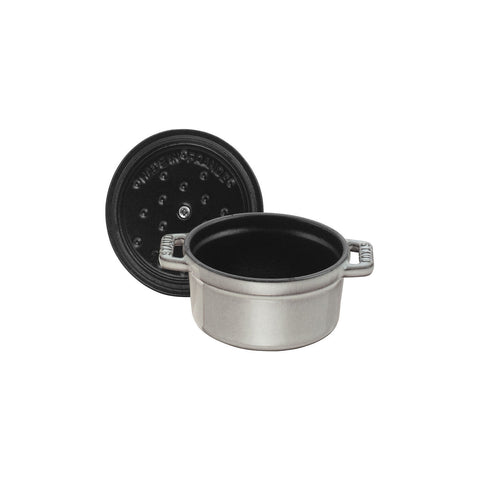 Cast Iron - 0.25-qt Mini Round Cocotte - Graphite Grey