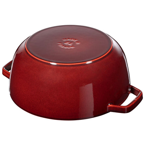 Cast Iron - Specialty Shaped Dutch Ovens - 3.75-qt Essential French Oven Rooster Lid - Grenadine