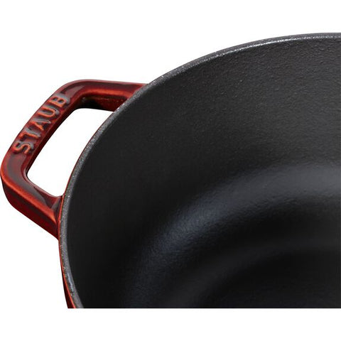 Cast Iron - Specialty Shaped Dutch Ovens - 3.75-qt Essential French Oven Rooster Lid - Grenadine