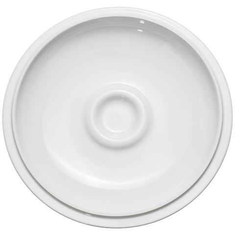 Ceramics - 8" Round Covered Brie Baker - White