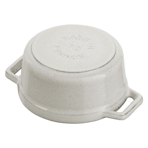 Cast Iron - 0.25-qt Mini Round Cocotte - White Truffle