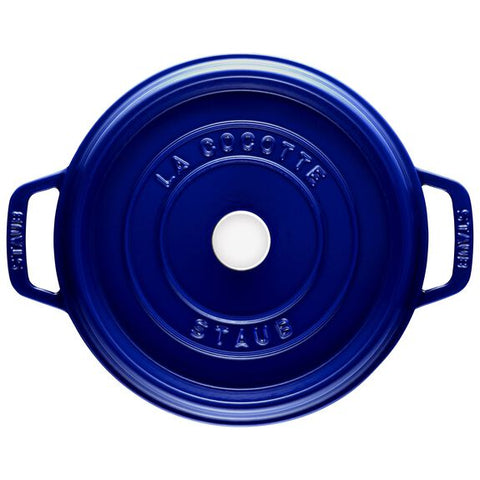 Cast Iron - 9-qt Round Cocotte - Dark Blue