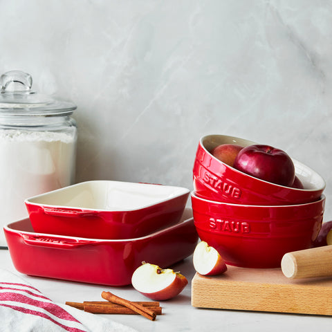 Ceramics - 4 Pc Bake & Mix Set - Cherry