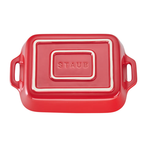 Ceramics - 7.5" X 6" Rectangular Baking Dish - Cherry