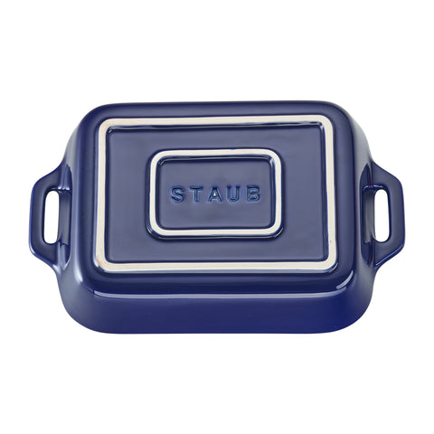 Ceramics - 7.5" X 6" Rectangular Baking Dish - Dark Blue