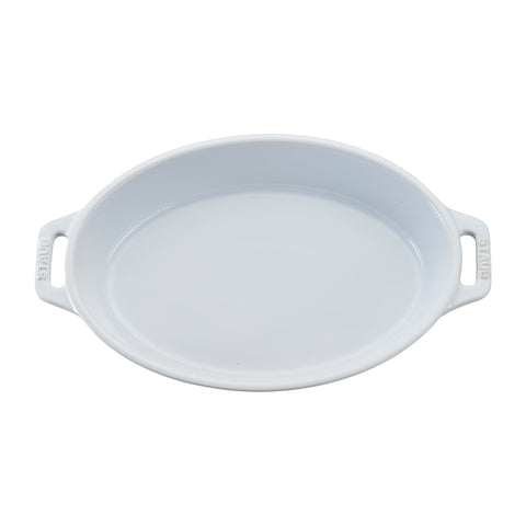 Ceramics - 9" Oval Baking Dish - White
