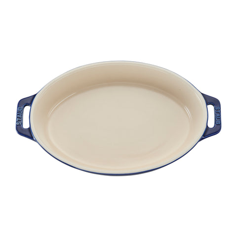 Ceramics - 9" Oval Baking Dish - Dark Blue