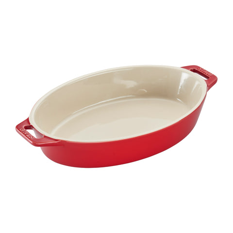 Ceramics - 9" Oval Baking Dish - Cherry