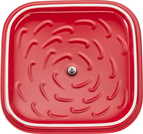 Ceramics - 9" Square Covered Baking Dish - Cherry