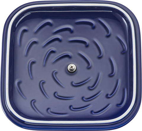 Ceramics - 9" Square Covered Baking Dish - Dark Blue