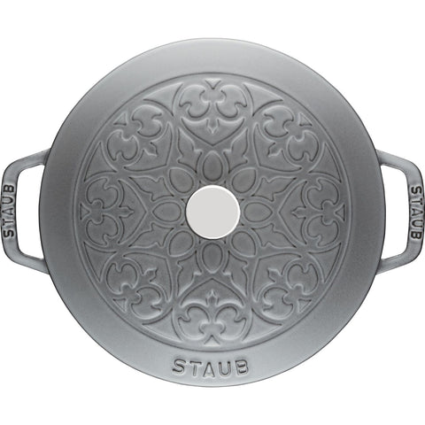 Cast Iron - Specialty Shaped Dutch Ovens - 3.75-qt Essential French Oven Lilly Lid - Graphite Grey