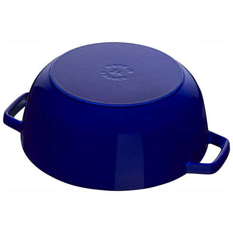 Cast Iron - Specialty Shaped Dutch Ovens - 3.75-qt Essential French Oven Lilly Lid - Dark Blue