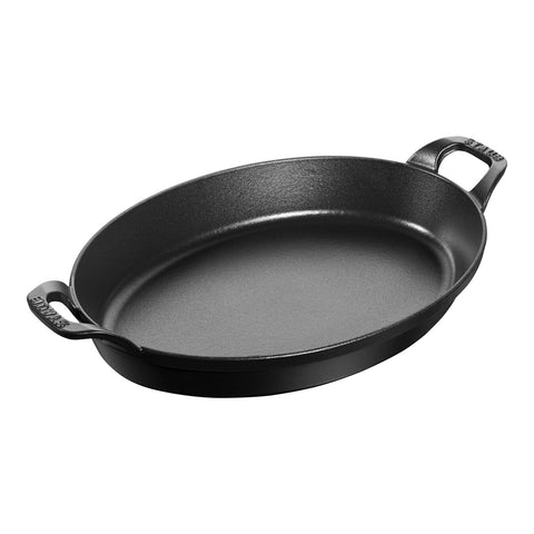 Cast Iron - 12.5" X 9" Oval Baking Dish - Black Matte