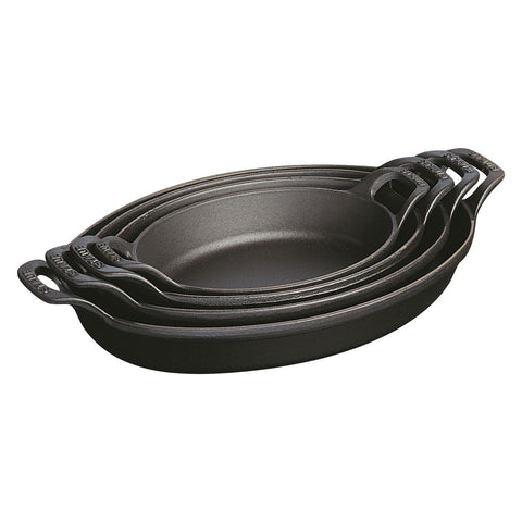 Cast Iron - 11" X 8" Oval Baking Dish - Black Matte