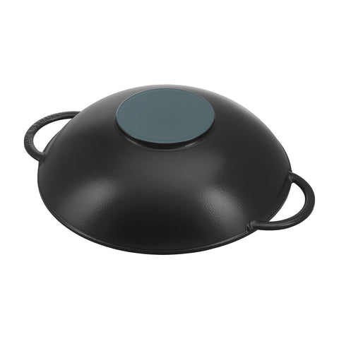 Cast Iron - 6-qt Wok - Black