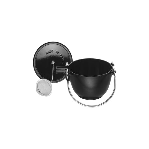 Cast Iron - 1-qt Round Tea Kettle - Black Matte