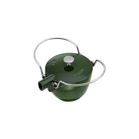 Cast Iron - 1-qt Round Tea Kettle - Basil