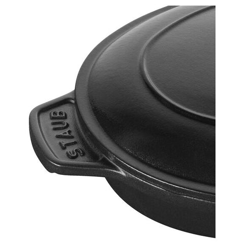 Cast Iron - Baking Dishes & Roasters - 9" X 6.6" Oval Covered Baking Dish - Black