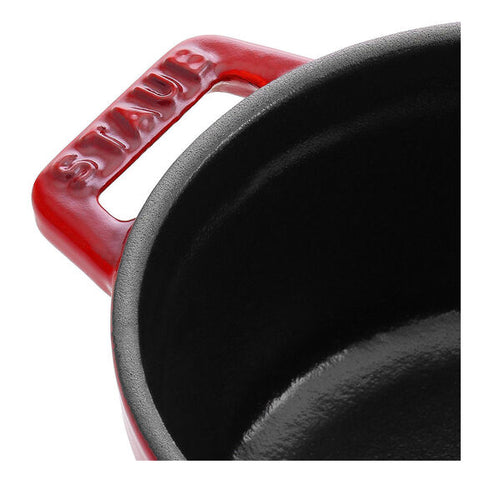 Cast Iron - 0.25-qt Mini Round Cocotte - Cherry