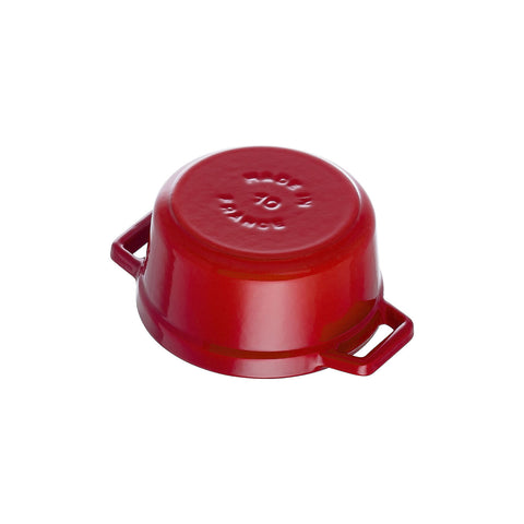 Cast Iron - 0.25-qt Mini Round Cocotte - Cherry