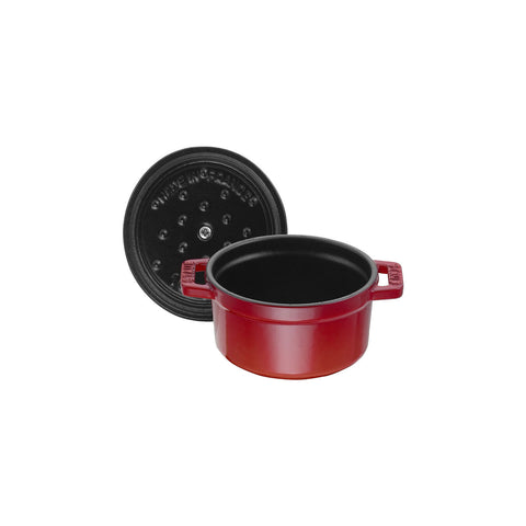 Cast Iron - 0.25-qt Mini Round Cocotte - Cherry