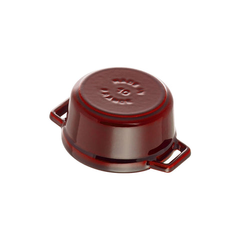Cast Iron - 0.25-qt Mini Round Cocotte - Grenadine