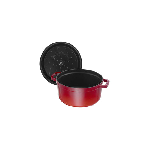 Cast Iron - 9-qt Round Cocotte - Cherry