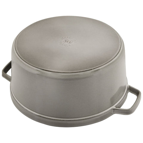 Cast Iron - 9-qt Round Cocotte - Graphite Grey