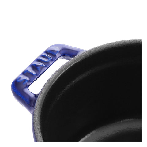 Cast Iron - 0.25-qt Mini Round Cocotte - Dark Blue