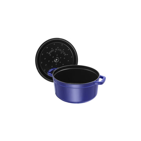 Cast Iron - 9-qt Round Cocotte - Dark Blue
