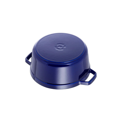 Cast Iron - 9-qt Round Cocotte - Dark Blue