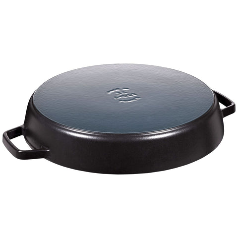 Cast Iron - 13" Double Handle Fry Pan - Black Matte