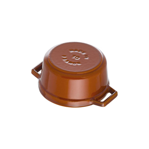 Cast Iron - 0.25-qt Mini Round Cocotte - Burnt Orange