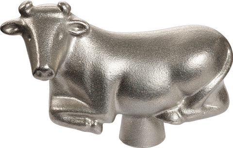 Cast Iron - Animal Stainless Steel Knob - Cow