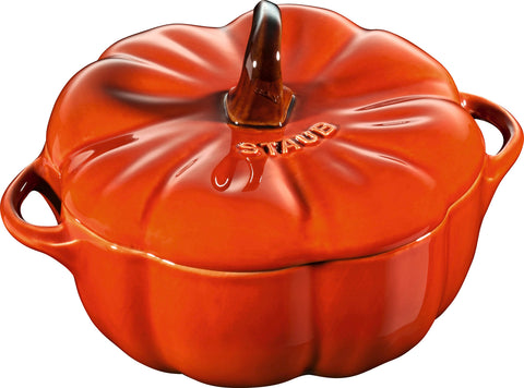 Ceramics Specialties - 16-oz Petite Pumpkin Cocotte - Burnt Orange