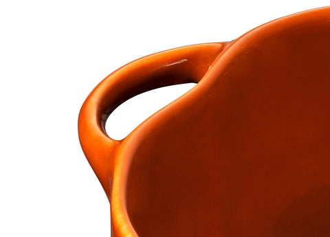 Ceramics Specialties - 16-oz Petite Pumpkin Cocotte - Burnt Orange