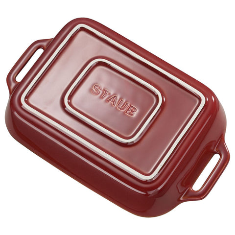 Ceramics - 10.5" X 7.5" Rectangular Baking Dish - Rustic Red