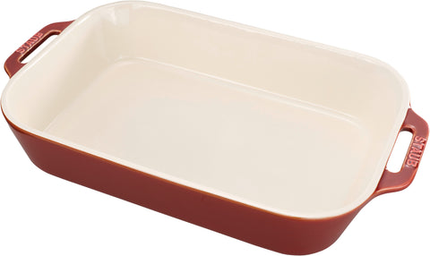 Ceramics - 13" X 9" Rectangular Baking Dish - Rustic Red