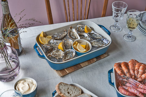 Ceramics - 13" X 9" Rectangular Baking Dish - Rustic Turquoise