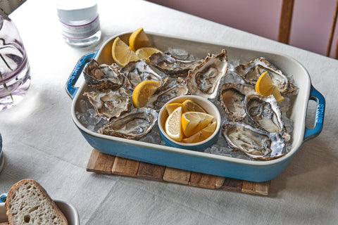 Ceramics - 13" X 9" Rectangular Baking Dish - Rustic Turquoise