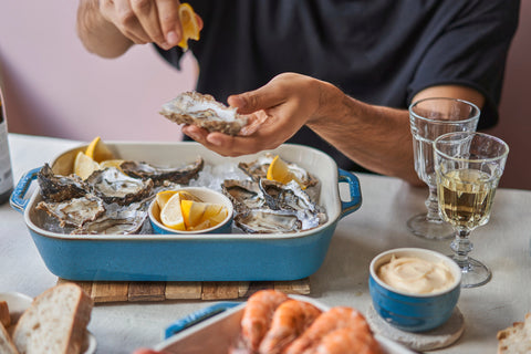 Ceramics - 13" X 9" Rectangular Baking Dish - Rustic Turquoise