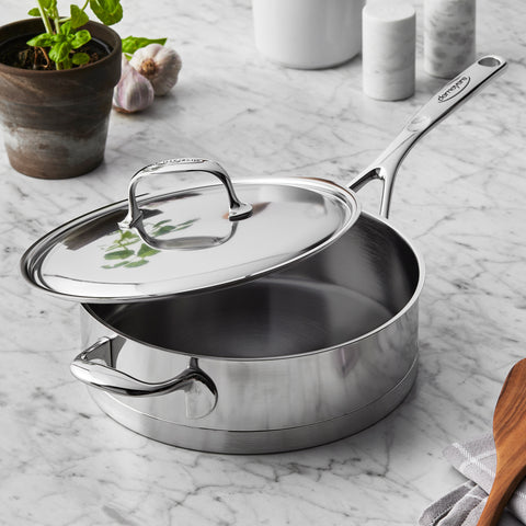 Atlantis - 3-qt Stainless Steel Sauté Pan with Helper Handle