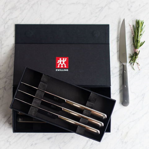 Steak Sets - 18 Pc Porterhouse Steak Knife Set in Black Presentation Box