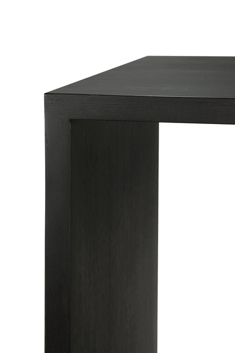 U desk, 63" - Black Oak