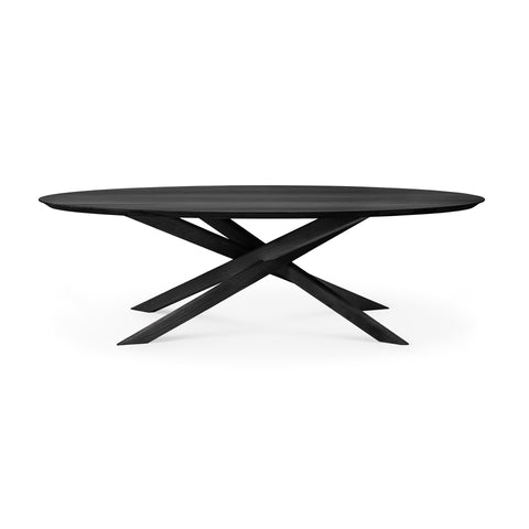 Mikado Oval Dining Table, 105" - Black Oak