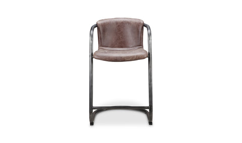 Freeman Counter Stool Grazed Brown Leather