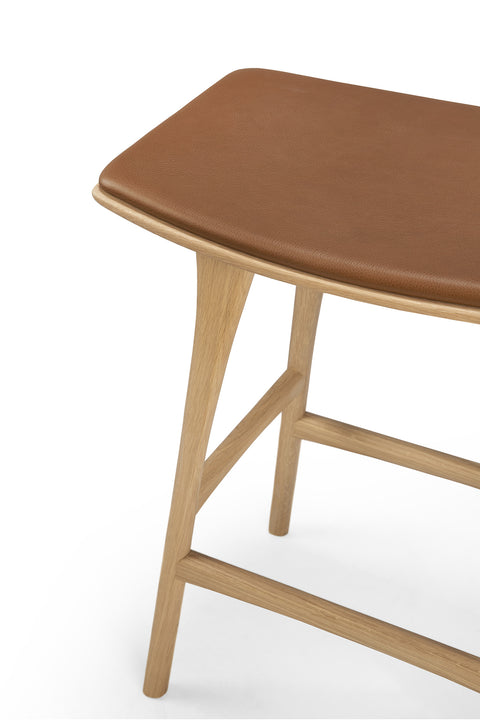 Osso counter stool - Oak - Cognac Leather