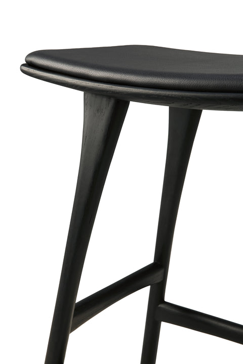 Osso counter stool - Black Oak - Black Leather