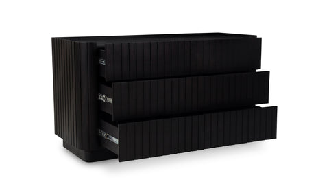 Povera 6 Drawer Dresser Black